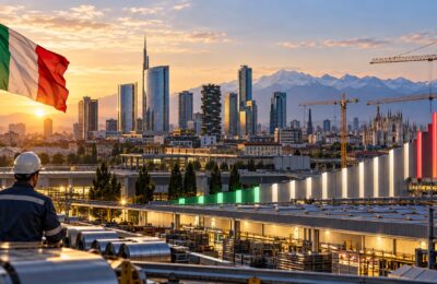 Industria e costruzioni in una città italiana